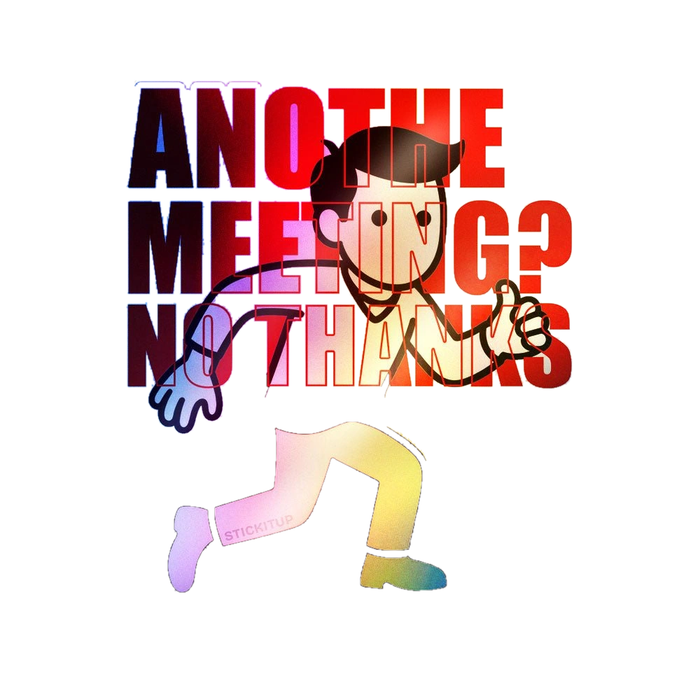 Another Meeting Running Man Holographic Stickers